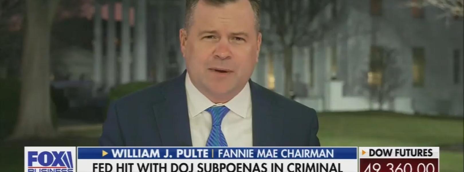 FHFA Director Bill Pulte on Fox Business