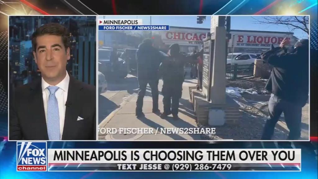 Chyron reads: “Minneapolis is choosing them over you”