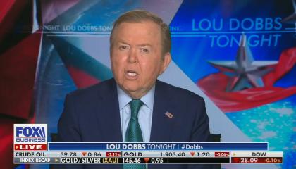 Lou Dobbs on his show