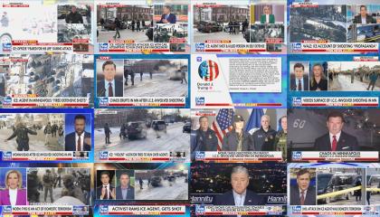 Fox News screenshots of 1/7/26 ICE shooting in MPLS