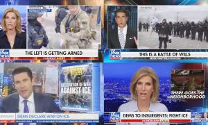 right-wing media chyrons describing minnesota and protesters in january 2026