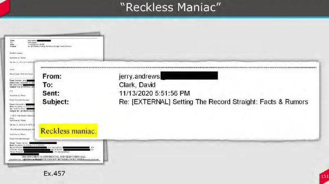 A slide from Dominion's presentation at a March 21, 2023, hearing.