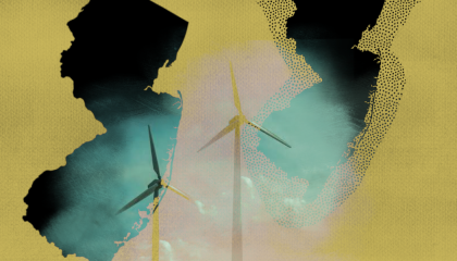 wind turbine over New Jersey 