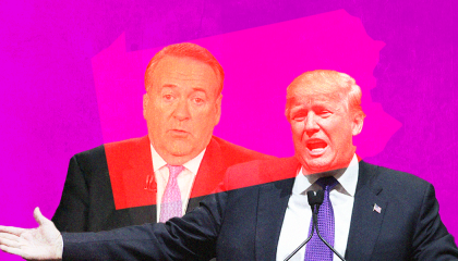 Mike Huckabee and Donald Trump