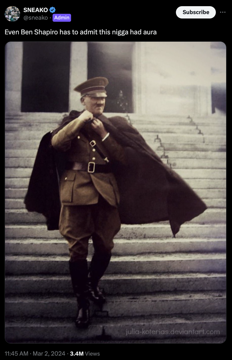 Sneako Hitler had aura