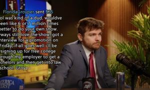 fuentes during episode of America First