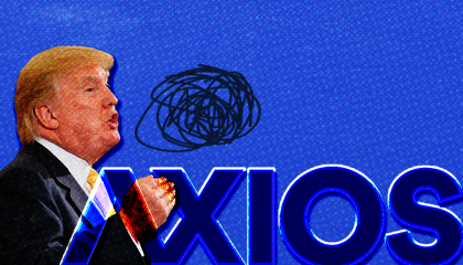 Trump and Axios logo