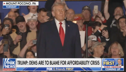 Fox News chyron: "Trump: Dems are to blame for affordability crisis"